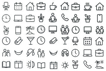 Vector icons for office, home, and lifestyle design projects