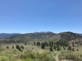 mountain landscape with blue sky