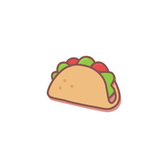 Taco Icon Vector Illustration