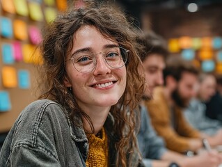 Denim Luminescence Hub with Annotative Visionary in Curled Energy