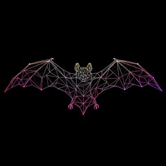 Neon Wire Bat with Yellow Eyes