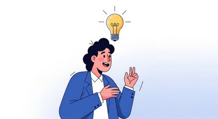 Brilliant Idea  A Person Experiencing a Eureka Moment, Creative Inspiration, Innovative Thinking, Problem Solving, Solution Discovery