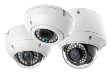 Three Modern Security Cameras for Indoor and Outdoor Surveillance
