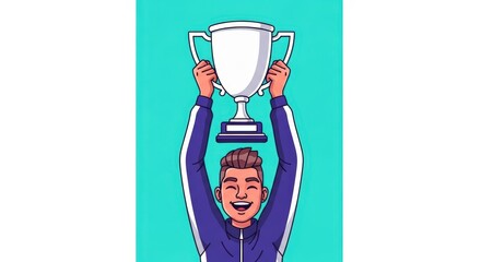 Celebrating Victory A Joyful Illustration of Achievement and Triumph