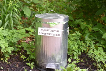 Pet waste dispose aluminum garage can 