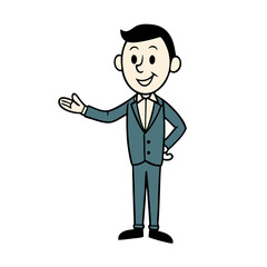 Obraz premium businessman cartoon character