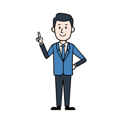 Obraz premium businessman cartoon character