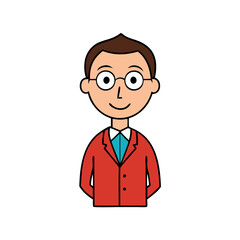 Fototapeta premium funny cartoon teacher