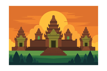 Obraz premium angkor wat temple cambodia