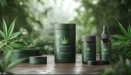 cannabis packaging mockup sustainable design for cbd and hemp products