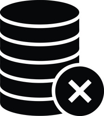 stacked database disks with error mark