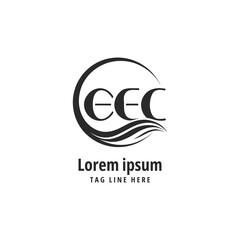 Modern CEC Letter Logo Design  Circular Monogram for Business, Tech, Startup, and Corporate Branding.