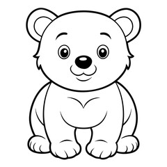 Cute Baby Bear Vector &ndash; Woodland Animal Illustration for Kids and Crafters