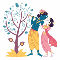 Krishna And Radha Divine Love