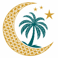 Arabian Crescent Palm Tree