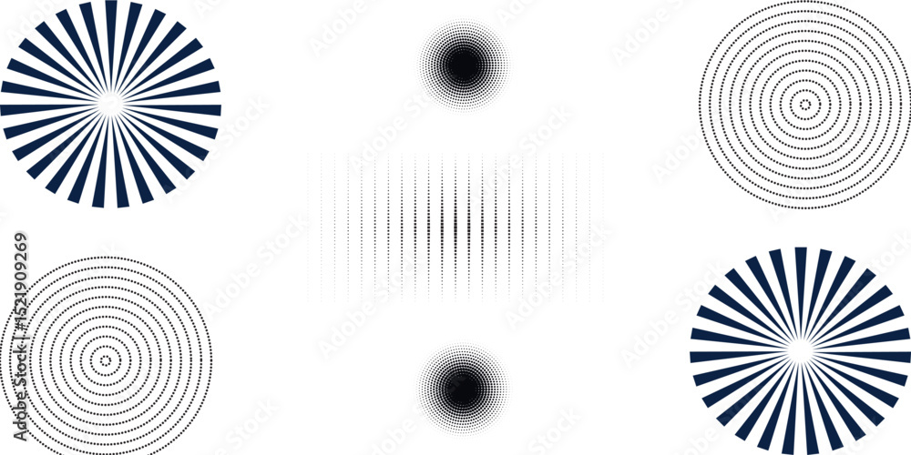 Poster abstract grunge halftone circle textured background design vector in