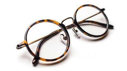 Stylish retro round glasses with unique tortoiseshell frames, a timeless fashion statement.