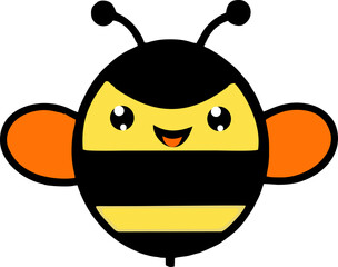 Fototapeta premium Modern professional bee logo vector design, bee silhouette cut out vector sticker with Simple Geometric Design of bee emblem design Mascot Creative Design