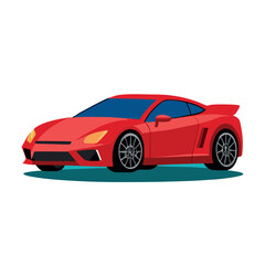Hyperrealistic Cars – Vector Icon on White Round Background
