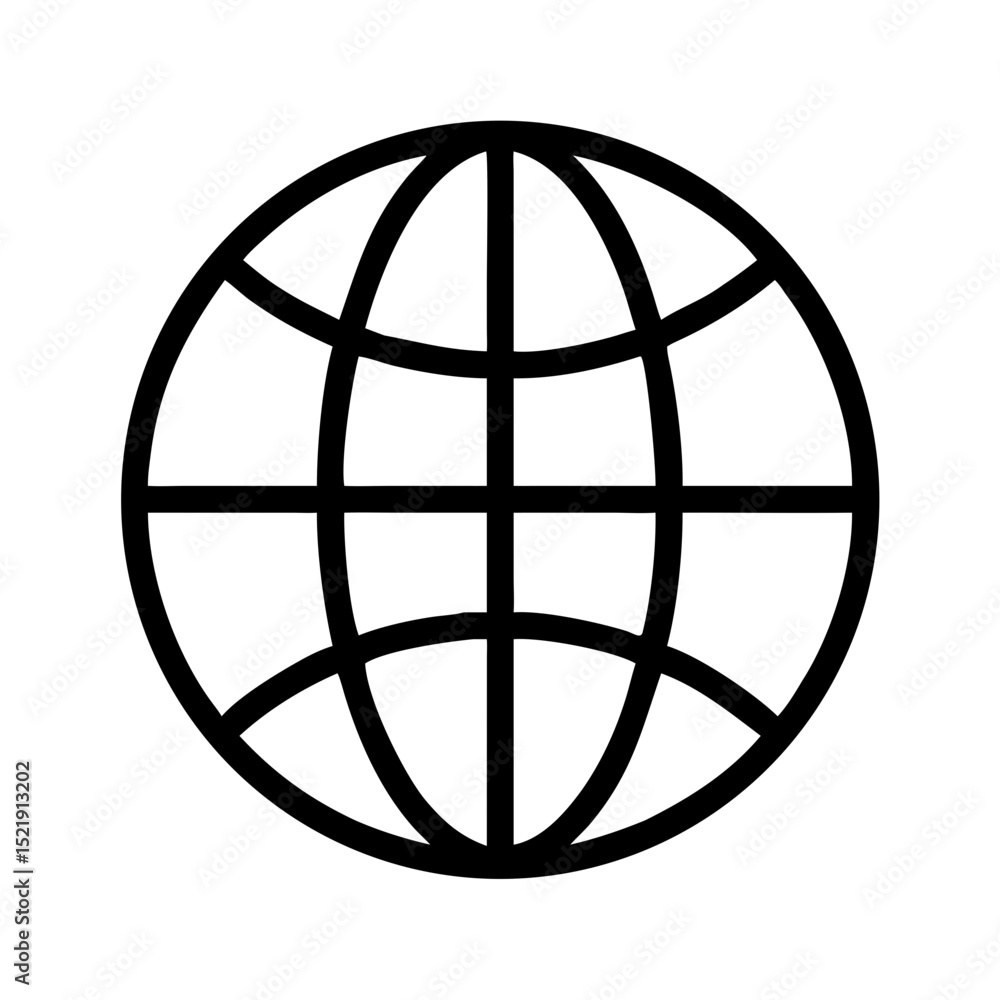 Poster abstract globe design element perfect for logo branding projects needing a sophisticated minimalist 