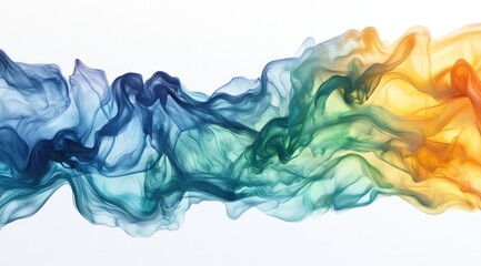 Fototapeta premium Abstract flowing, colorful, translucent ribbons