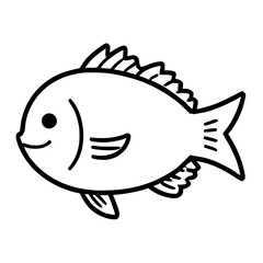 Fish outline illustration