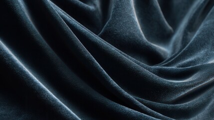 Fototapeta premium Luxurious Soft Velvet Fabric Texture Deep Teal Drape