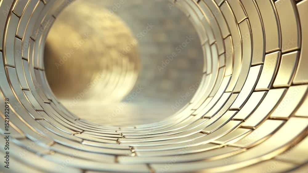 Poster architectural passage: a captivating, futuristic tunnel design in a photorealistic presentation. the