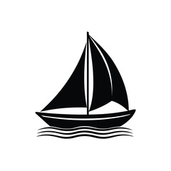 Sailboat Sea Vector Art Illustration