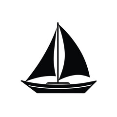 Sailboat Sail Vector Black and White
