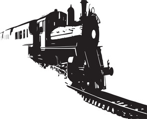 Vintage Steam Locomotive Silhouette