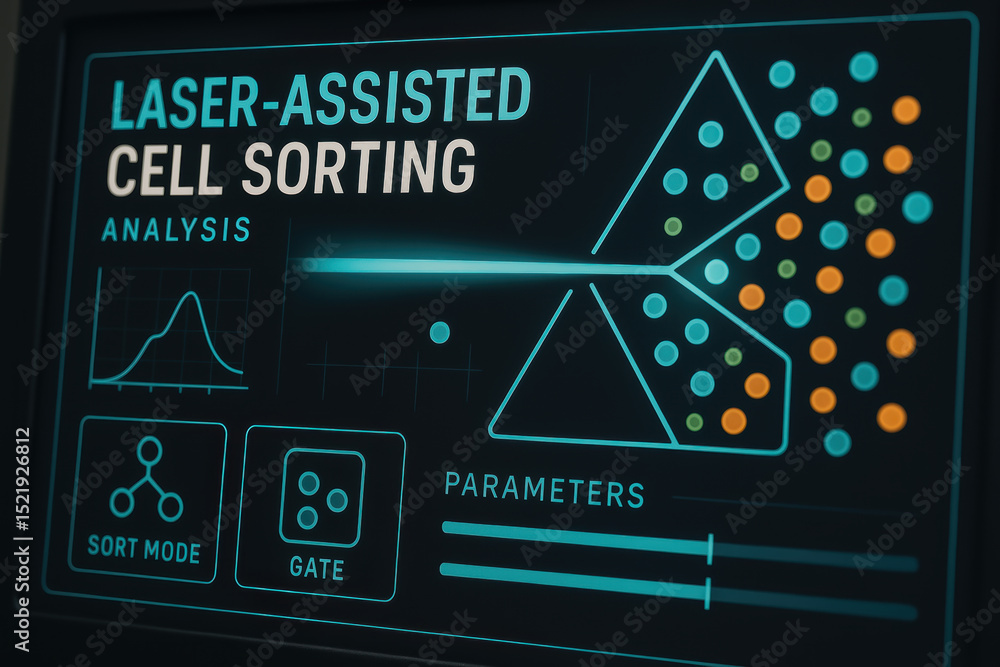 Poster laser assisted cell sorting innovation enhances bio research by enabling precise engineering of cell