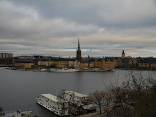 Colorful Historic Buildings Church Spire