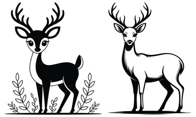 set of deer