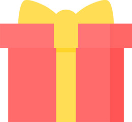 Red gift. Red gift icon.