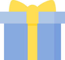 Blue gift. Blue gift icon.