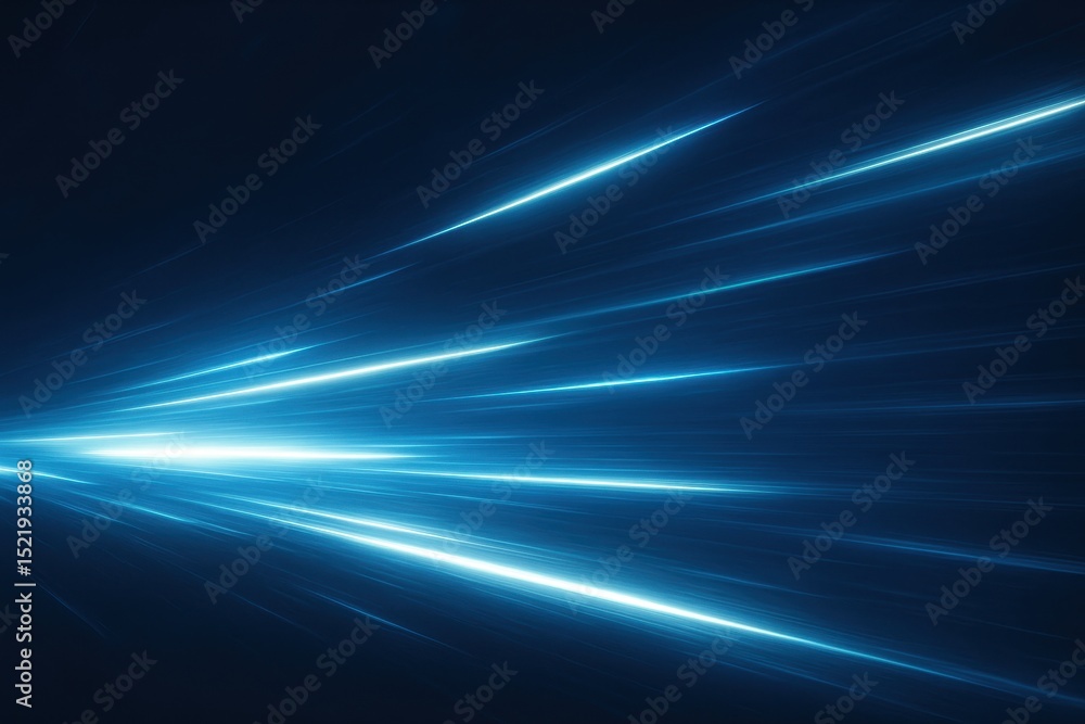Aufkleber futuristic and dynamic abstract background in deep midnight blue with streaks of brilliant white and