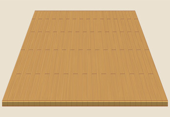 A realistic top-down view of a light brown wood parquet floor, featuring distinct planks arranged in a uniform pattern, ideal for architectural and interior design visualizations.