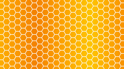 六角形　背景　オレンジ　黄色　グラデーション　ベクター　ハニカム　蜂の巣 © suorun