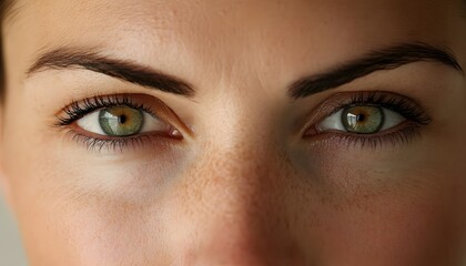 Fototapeta premium Close-up view of a woman's expressive eyes.