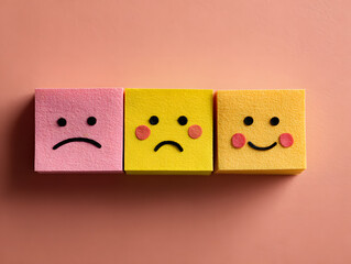 emotion check-in sticky note with emoji faces 