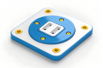 Dual port connector electronic component blue white
