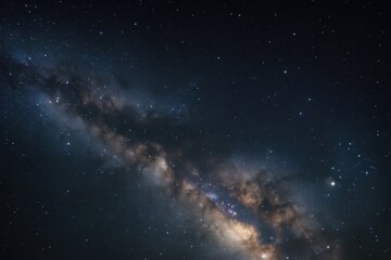 Breathtaking wide-field astrophotography image of the Milky Way galaxy stretching across a dark night sky filled with countless stars nebulae and distant planets