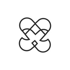 Elegant Abstract Monogram Logo Minimalist Geometric Line Art Symbol for Luxury Brand, Fashion, Tech & Modern Identity Design.