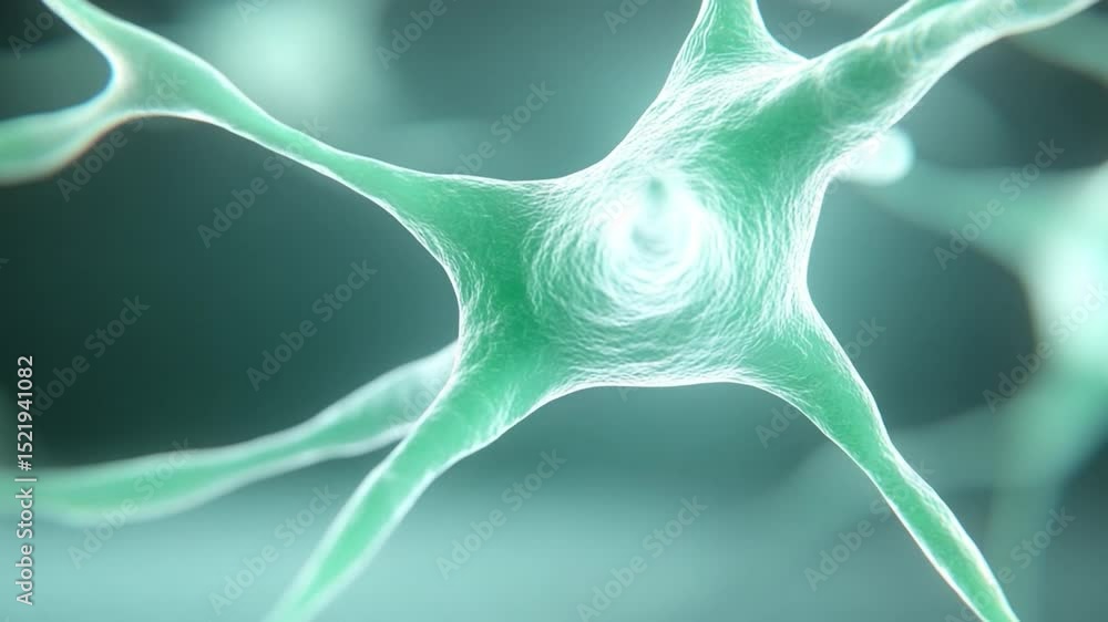 Aufkleber neuronal network in focus: an intricately detailed depiction of a neuron, showcasing the beauty and 