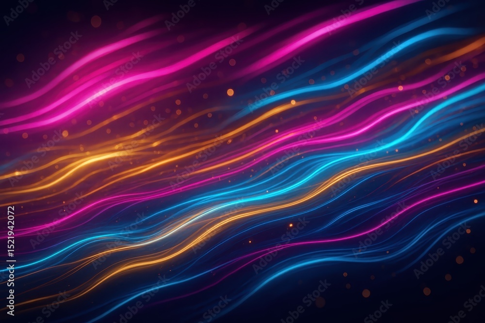 Aufkleber vibrant abstract futuristic background featuring high-speed streaks of glowing neon pink gold and bl