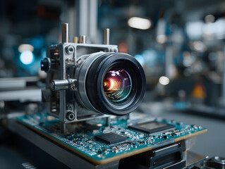 Industrial  vision module with lens 