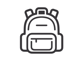 Backpack icon in trendy outline style design. Vector graphic illustration. Backpack icon for website design, logo, app, and ui. .EPS 10	
