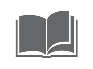 Open book vector icon in flat solid style. Ideal for education, school, reading, learning, and digital designs. Perfect for web, apps, or print materials.

