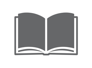 Open book vector icon in flat solid style. Ideal for education, school, reading, learning, and digital designs. Perfect for web, apps, or print materials.

